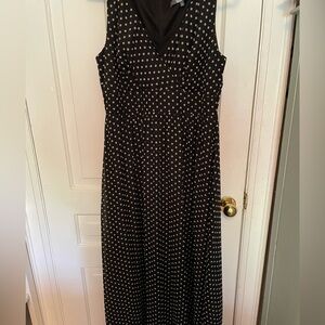 Elegant Black Polka Dot Dress